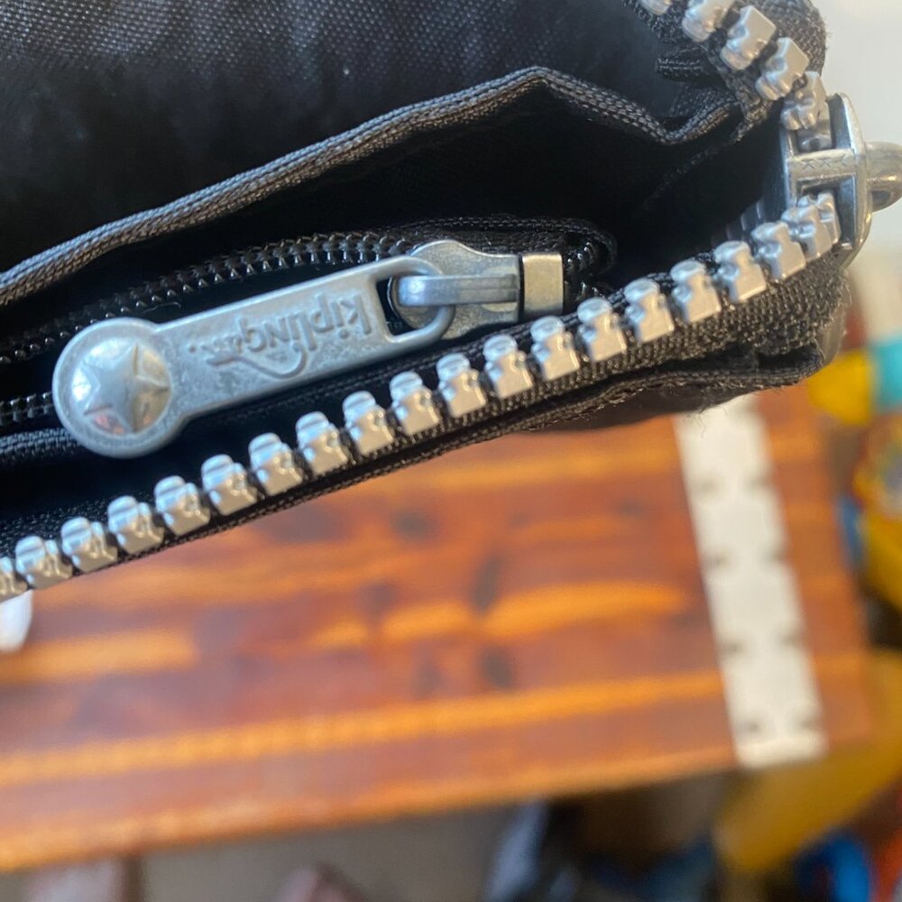 Kipling Small Creativity Soft Sided Black Wallet … - image 5